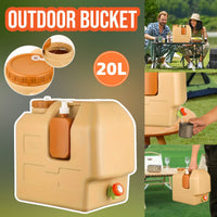 Buy 20L Outdoor Camping Portable Storage Bucket with Tap Drinking Water Container - Mud Tracks
