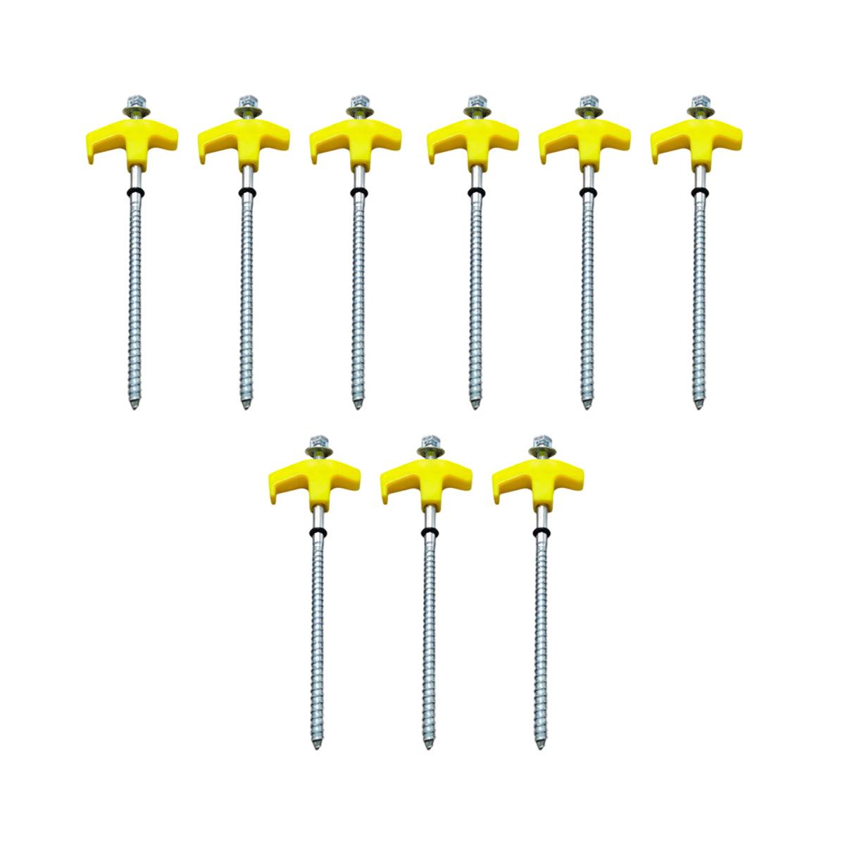 Buy 9PCS High Strength Carbon Steel Tent Stakes Outdoor Camping Pegs M8x200 Durable - Mud Tracks