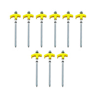 Buy 9PCS High Strength Carbon Steel Tent Stakes Outdoor Camping Pegs M8x200 Durable - Mud Tracks