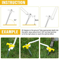 Buy 9PCS High Strength Carbon Steel Tent Stakes Outdoor Camping Pegs M8x200 Durable - Mud Tracks