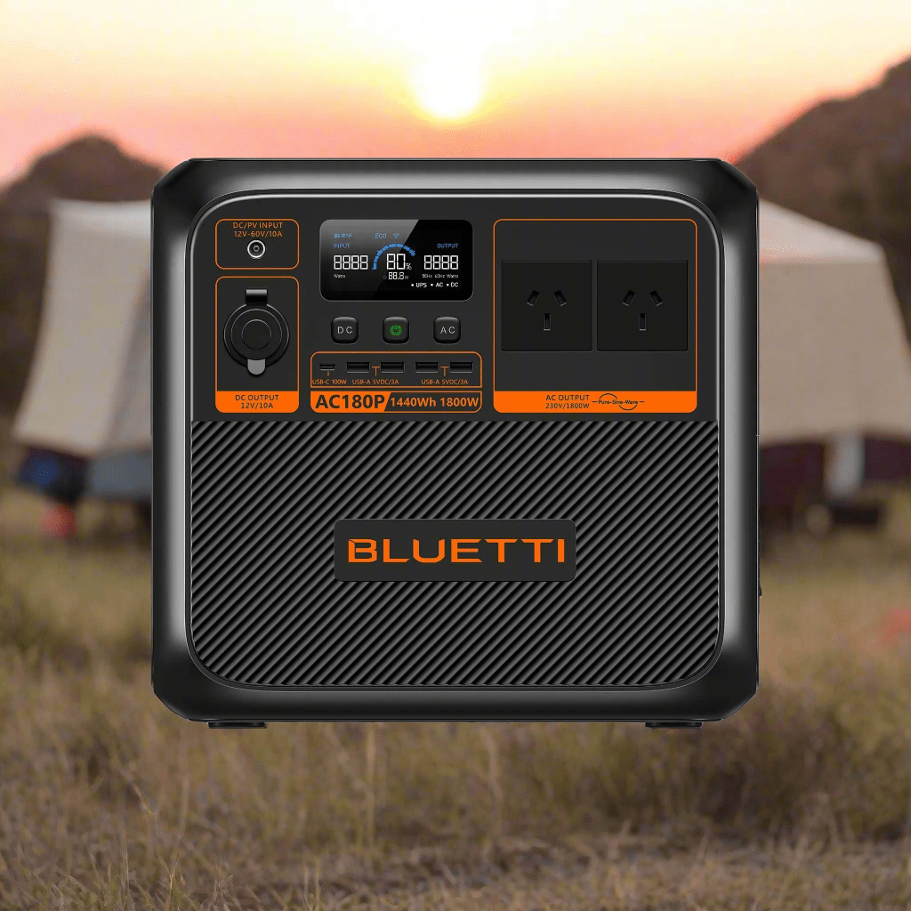 Buy BLUETTI AC180P Solar Portable Power Station (1,800W 1,440Wh) - Mud Tracks