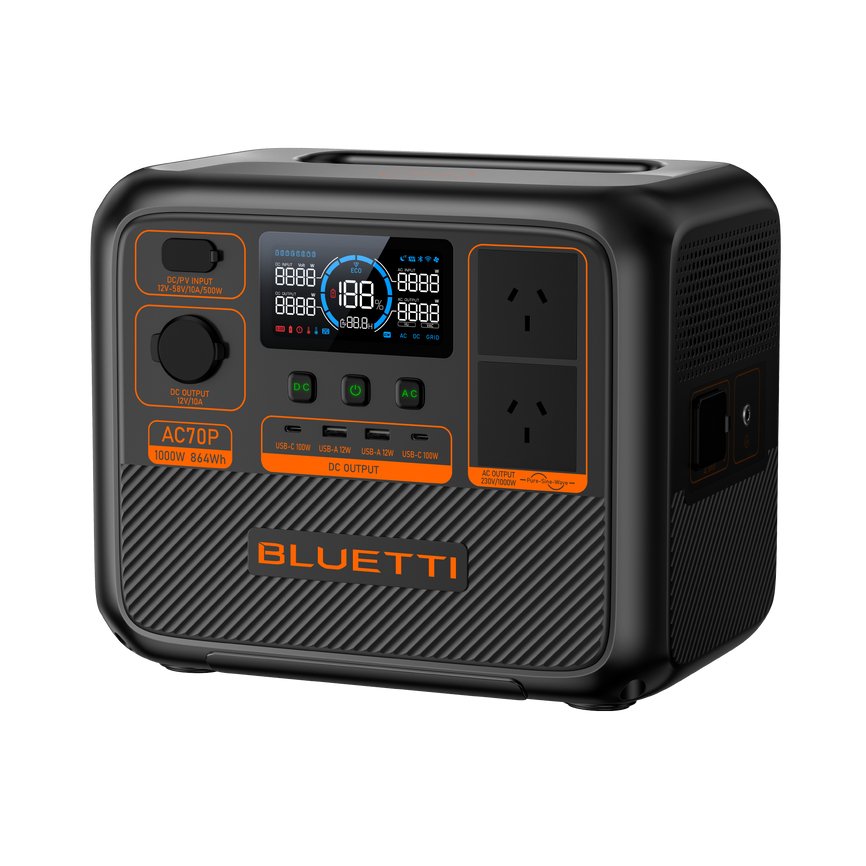 Buy BLUETTI AC70P Portable Power Station (1000W 864Wh) - Mud Tracks