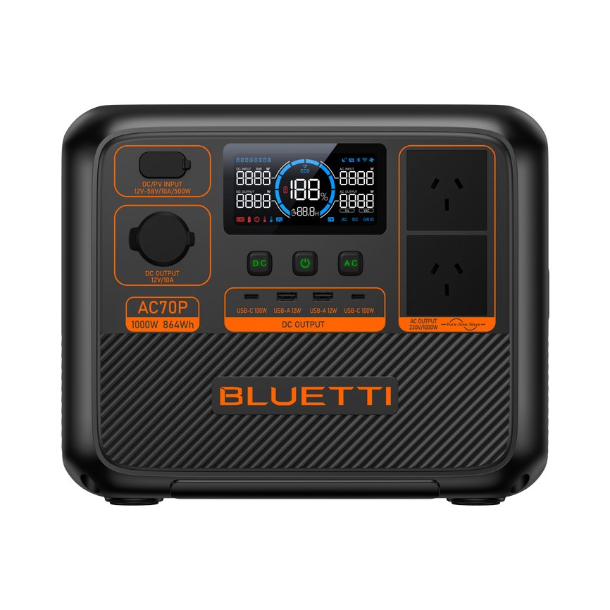 Buy BLUETTI AC70P Portable Power Station (1000W 864Wh) - Mud Tracks