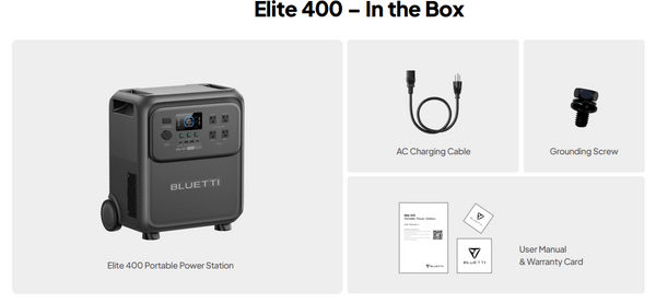 Buy BLUETTI Elite 400 Portable Power Station - 2,600W 3,840Wh - Mud Tracks