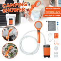 Buy Portable Camping Shower IPX7 Waterproof Outdoor Shower Water Pump with Rechargeable Battery and Intelligent Digital Display for Camping Hiking Traveling - Mud Tracks
