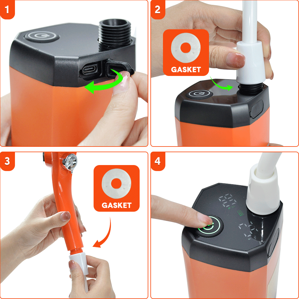 Buy Portable Camping Shower IPX7 Waterproof Outdoor Shower Water Pump with Rechargeable Battery and Intelligent Digital Display for Camping Hiking Traveling - Mud Tracks
