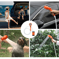 Buy Portable Camping Shower IPX7 Waterproof Outdoor Shower Water Pump with Rechargeable Battery and Intelligent Digital Display for Camping Hiking Traveling - Mud Tracks