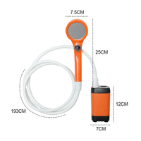Buy Portable Camping Shower IPX7 Waterproof Outdoor Shower Water Pump with Rechargeable Battery and Intelligent Digital Display for Camping Hiking Traveling - Mud Tracks