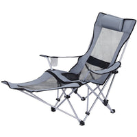 Buy Weisshorn Camping Chair Adjustable Reclining Portable Outdoor Folding Chair Grey - Mud Tracks