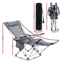 Buy Weisshorn Camping Chair Adjustable Reclining Portable Outdoor Folding Chair Grey - Mud Tracks
