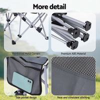 Buy Weisshorn Camping Chair Adjustable Reclining Portable Outdoor Folding Chair Grey - Mud Tracks