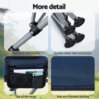 Buy Weisshorn Camping Chair Folding Outdoor Portable Seat Lightweight Beach Picnic Fishing Capacity 120KG Navy Blue - Mud Tracks