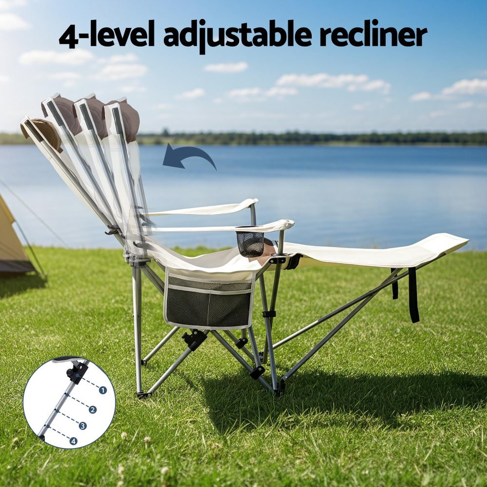 Buy Weisshorn Camping Chair Reclining Adjustable Portable Outdoor Folding Lightweight - Mud Tracks