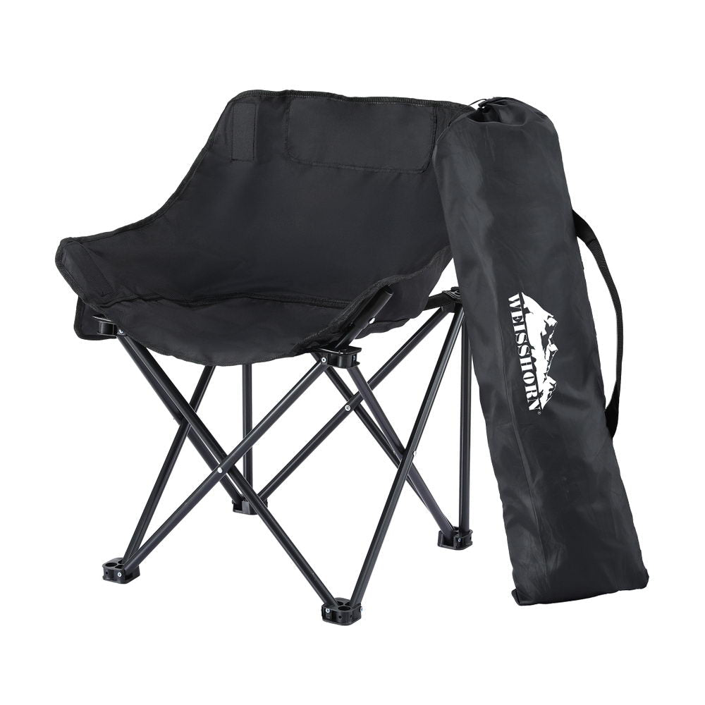 Buy Weisshorn Folding Camping Moon Chair Portable Seat Weight Capacity 120KG Black - Mud Tracks