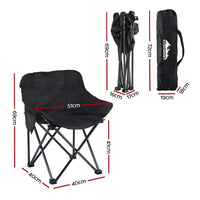 Buy Weisshorn Folding Camping Moon Chair Portable Seat Weight Capacity 120KG Black - Mud Tracks