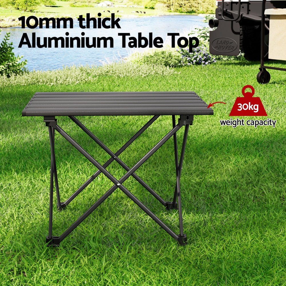 Buy Weisshorn Folding Camping Table 40CM Roll Up Outdoor Picnic BBQ Aluminium Desk - Mud Tracks