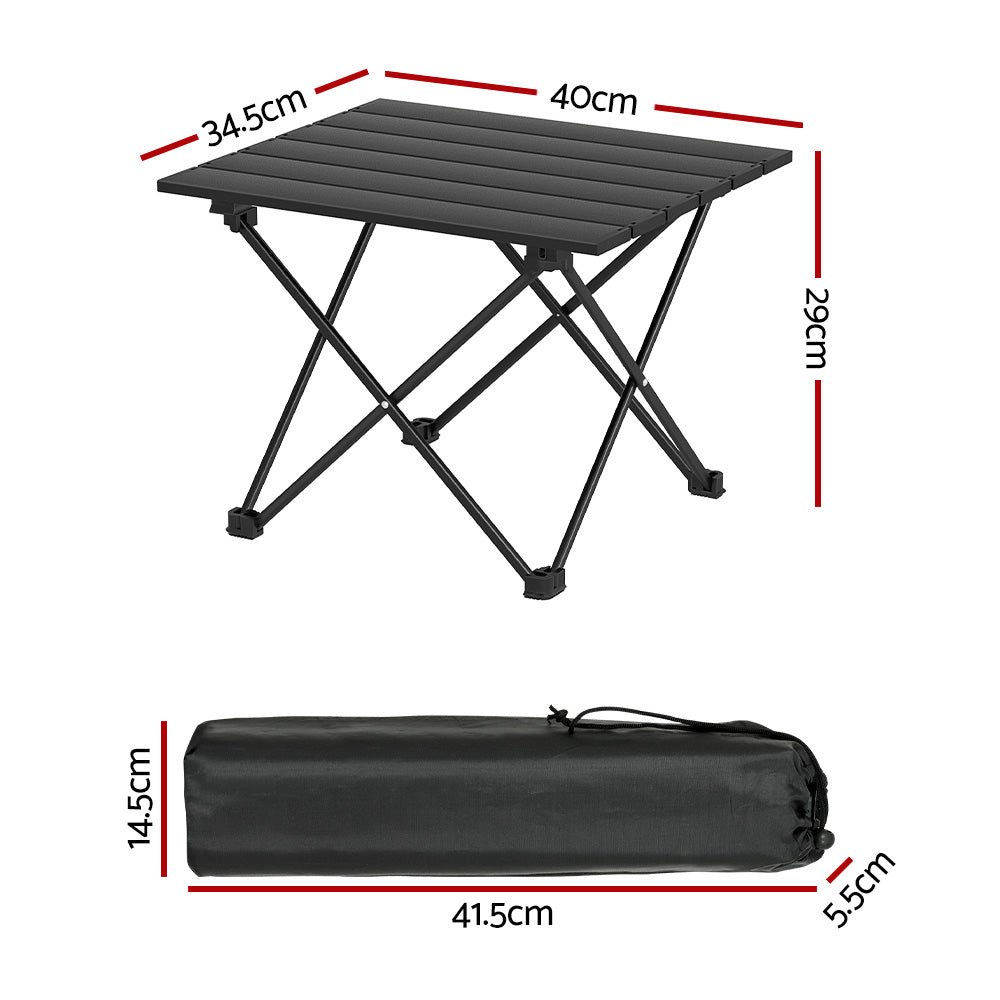 Buy Weisshorn Folding Camping Table 40CM Roll Up Outdoor Picnic BBQ Aluminium Desk - Mud Tracks
