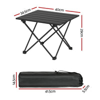 Buy Weisshorn Folding Camping Table 40CM Roll Up Outdoor Picnic BBQ Aluminium Desk - Mud Tracks