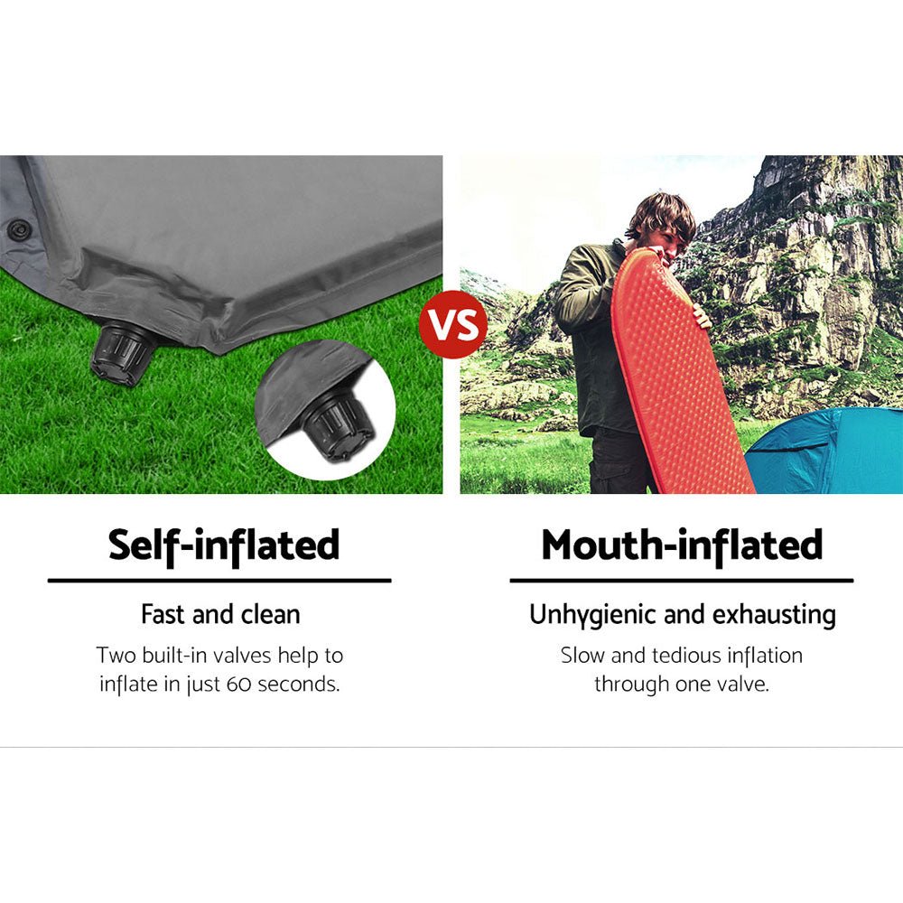 Buy Weisshorn Self Inflating Mattress - Grey - Mud Tracks