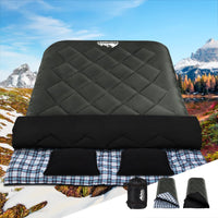 Buy Weisshorn Sleeping Bag Double Pillow Thermal Camping Hiking Tent Grey - 10&deg;C - Mud Tracks