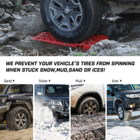 Buy X - BULL 2PCS Recovery Tracks Boards Snow Tracks Mud tracks 4WD With 4PC mounting bolts Black - Mud Tracks