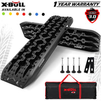Buy X - BULL 2PCS Recovery Tracks Boards Snow Tracks Mud tracks 4WD With 4PC mounting bolts Black - Mud Tracks