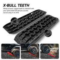 Buy X - BULL 2PCS Recovery Tracks Boards Snow Tracks Mud tracks 4WD With 4PC mounting bolts Black - Mud Tracks