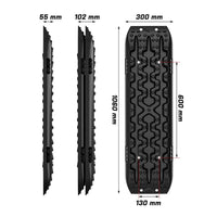 Buy X - BULL 2PCS Recovery Tracks Boards Snow Tracks Mud tracks 4WD With 4PC mounting bolts Black - Mud Tracks