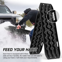 Buy X - BULL 2PCS Recovery Tracks Boards Snow Tracks Mud tracks 4WD With 4PC mounting bolts Black - Mud Tracks