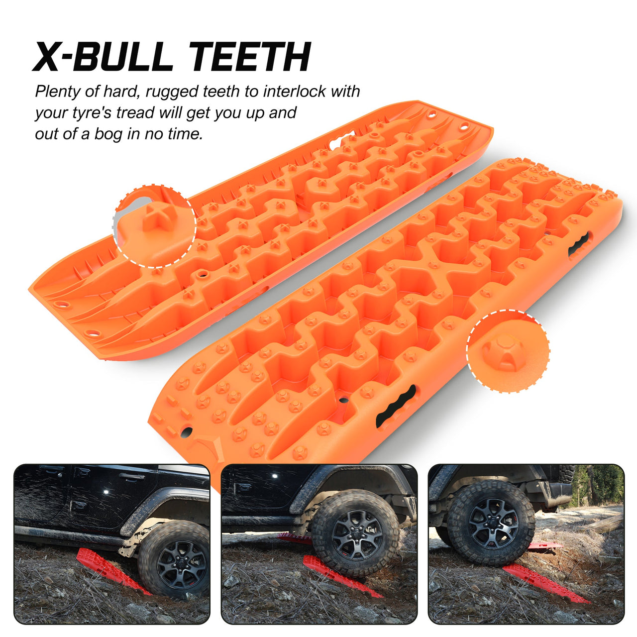 Buy X - BULL 2PCS Recovery Tracks Snow Tracks Mud tracks 4WD With 4PC mounting bolts - Mud Tracks