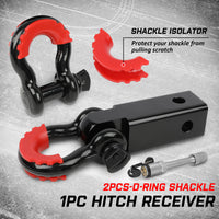 Thumbnail for Buy X - BULL 4WD Recovery Kit Snatch Strap Hitch Receiver Bow Shackles Lock Off Road - Mud Tracks