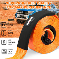 Thumbnail for Buy X - BULL 4WD Recovery Kit Snatch Strap Hitch Receiver Bow Shackles Lock Off Road - Mud Tracks