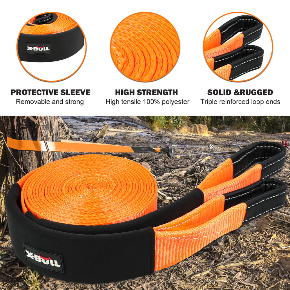 Buy X - BULL 4WD Recovery Kit Snatch Strap Hitch Receiver Bow Shackles Lock Off Road - Mud Tracks
