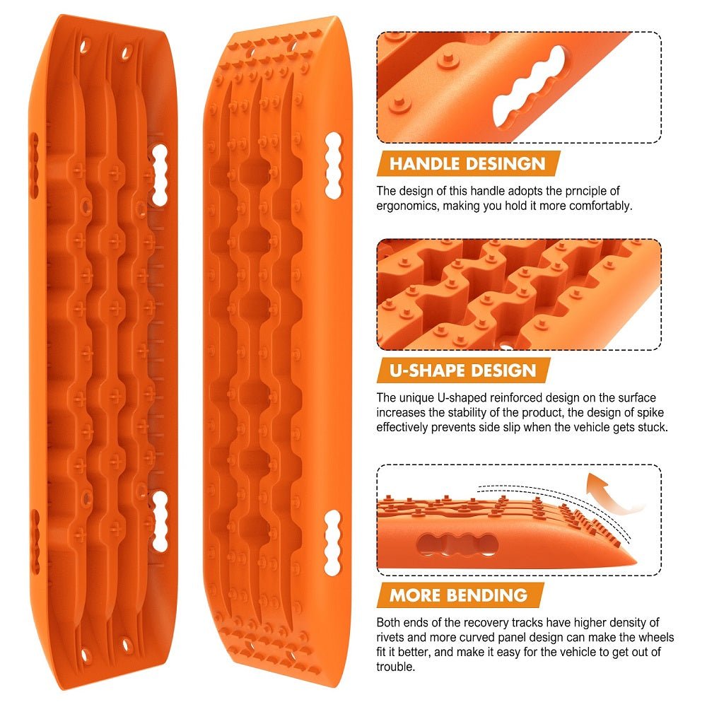 Buy X - BULL 4WD Recovery tracks 10T 2 Pairs/ Sand tracks/ Mud tracks/ Mounting Bolts Pins Gen 2.0 - Mud Tracks