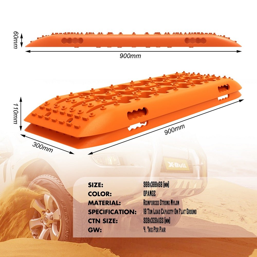 Buy X - BULL 4WD Recovery tracks 10T 2 Pairs/ Sand tracks/ Mud tracks/ Mounting Bolts Pins Gen 2.0 - Mud Tracks