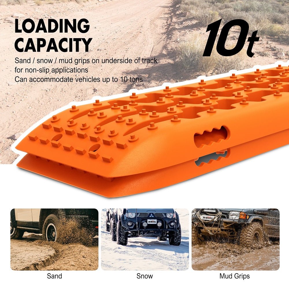 Buy X - BULL 4WD Recovery tracks 10T 2 Pairs/ Sand tracks/ Mud tracks/ Mounting Bolts Pins Gen 2.0 - Mud Tracks
