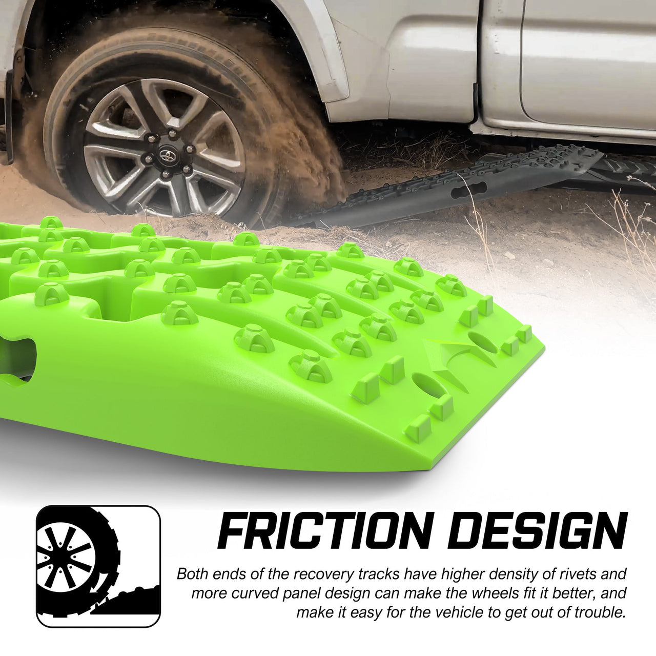 Buy X - BULL Recovery tracks kit Boards Sand Mud Trucks 6pcs strap mounting 4x4 Sand Snow Car green GEN3.0 - Mud Tracks