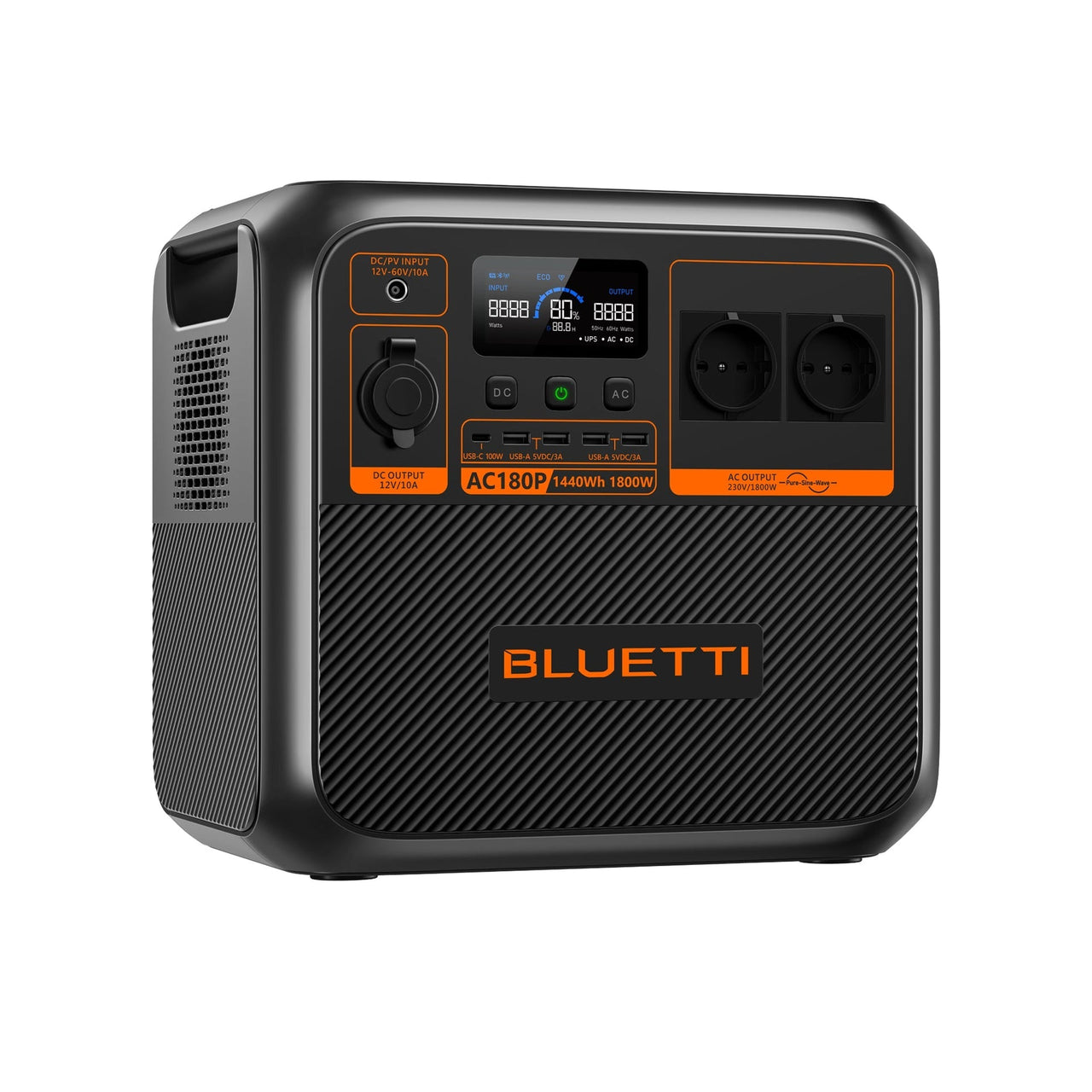 Buy BLUETTI AC180P Solar Portable Power Station (1,800W 1,440Wh) - Mud Tracks