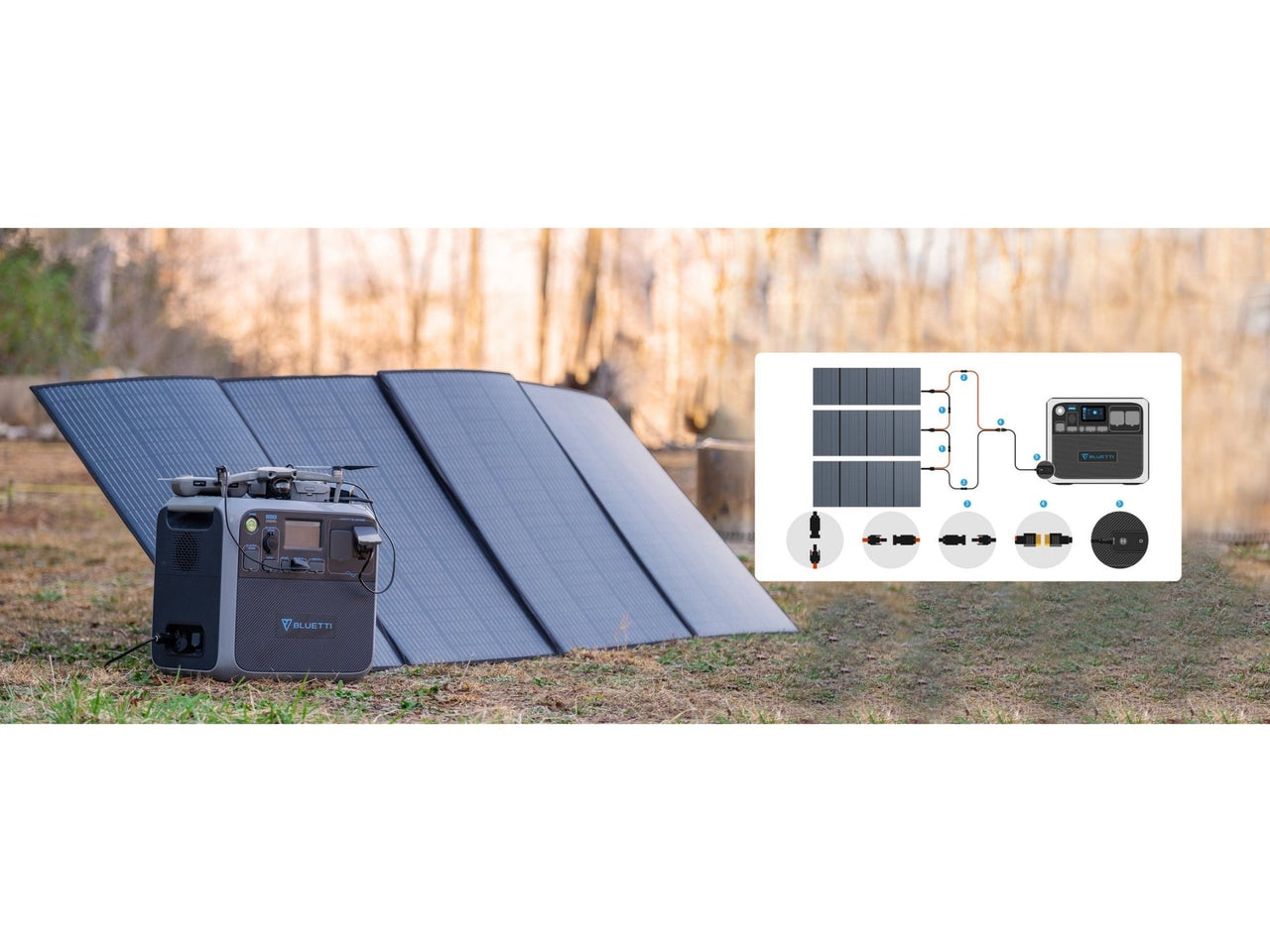 Buy BLUETTI Foldable Solar Panel -350W (PV350) - Mud Tracks