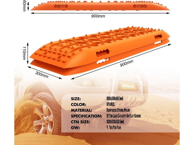 Buy X-BULL 4X4 Recovery Tracks Kit - Orange Gen 2.0 - Mud Tracks