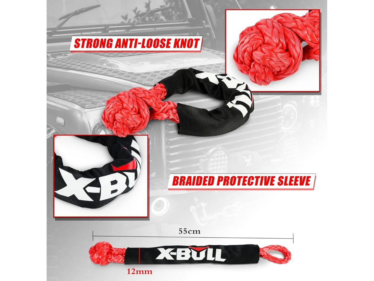 Buy X-BULL Kinetic Snatch Strap - 25mm x 9m - Mud Tracks
